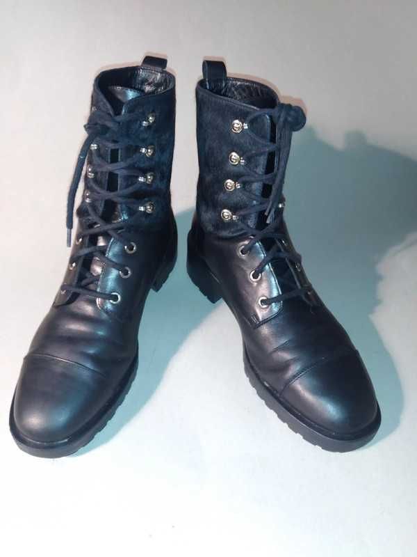 Markowe workery Massimo Dutti Zara 40 kozaki botki damskie czarne