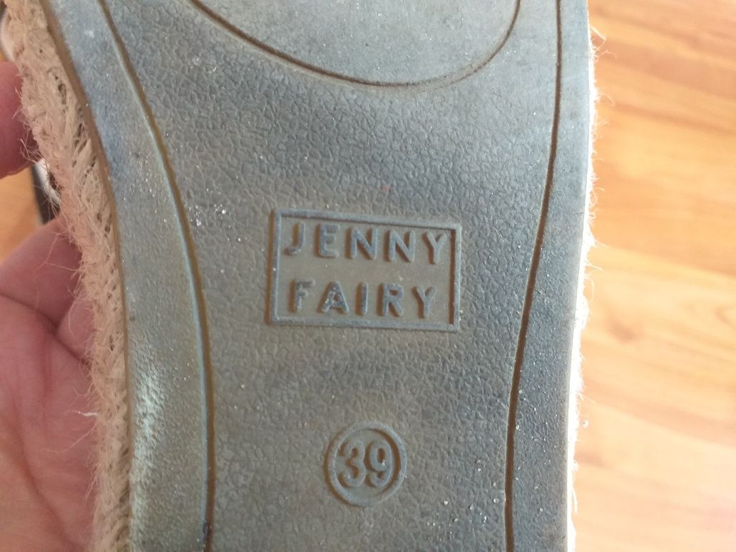 Buty espadryle czarne Jenny Fairy rozmiar 39