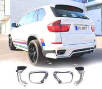 PONTEIRAS DE ESCAPE PARA BMW X5 E70 07-12 LOOK M PERFORMANCE PRATEADAS