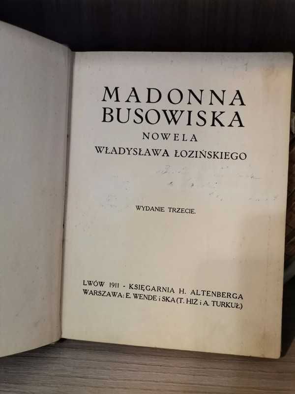 Madonna Busowiska Władysław Łoziński nowela vintage Galicja literatura