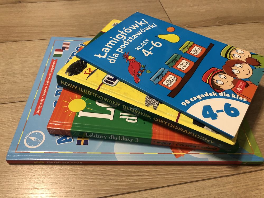 Książki dla dzieci szkolnych 4sztuki