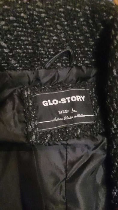 czarny płaszcz jesienny wiosenny Glo-Story r. L