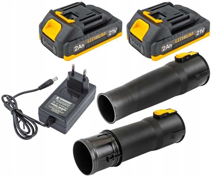 POWERMAT DMUCHAWA 260km/h 15000prm + 2x 2Ah AKUMULATOR 21V
