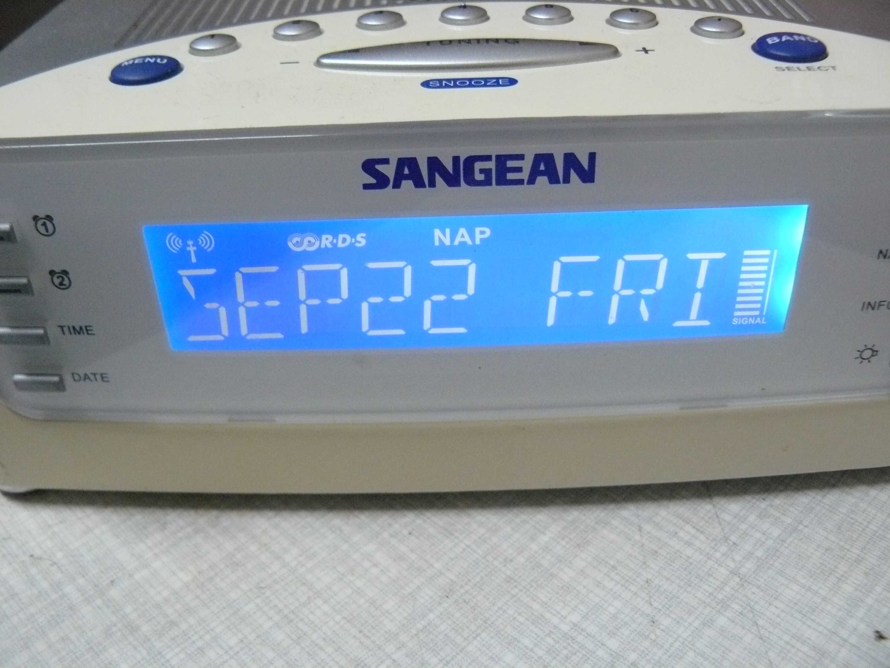 Super Sangean z 2 budzikami TxT Rds wyświetlacz Dimmer zegari inne