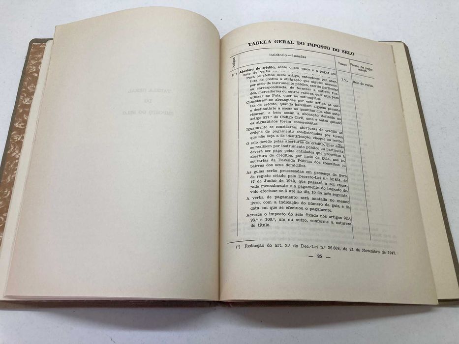 Livro - Tabela Geral do Imposto do Selo (1968) (portes grátis)