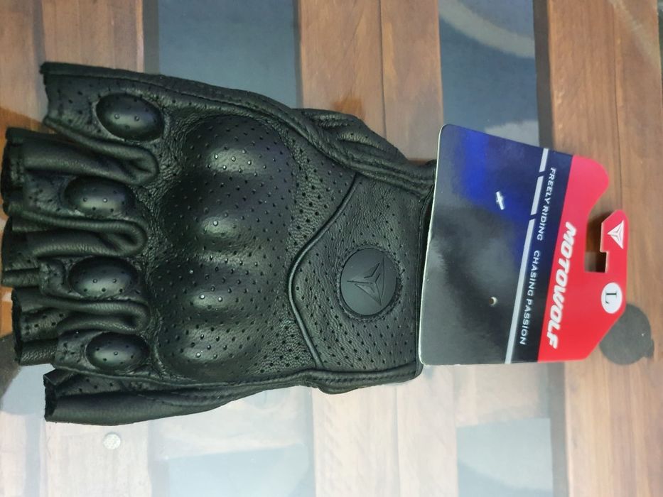 Luvas em pele para mota