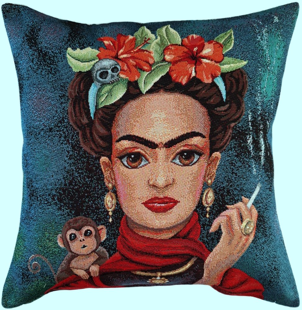 Poszewka gobelinowa dekoracyjna 45x45 cm 6022 Frida Kahlo