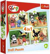 Trefl: Puzzle 4w1 - Wesoły dzień Binga 34357