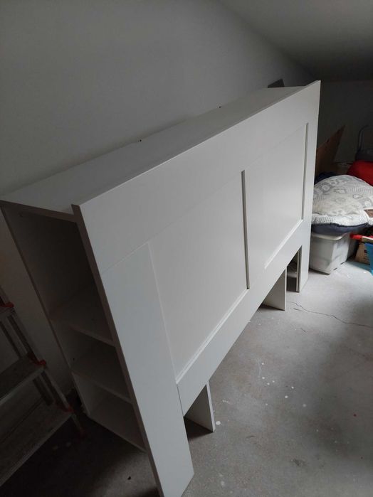 IKEA Brimnes Cabeceira c/arrumação, branco, 160 cm Como NOVO