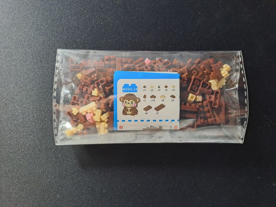 Mini blocos de montar macaco