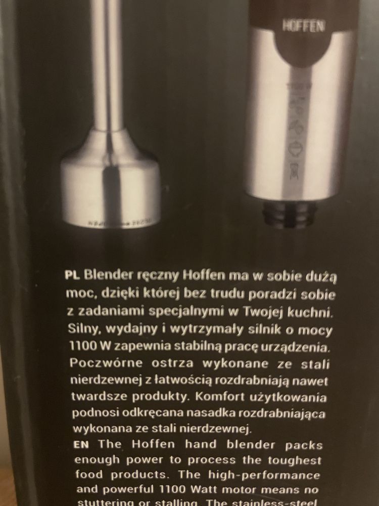 Mikser ręczny 1100 W Hoffen nowy