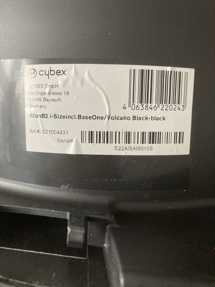 Fotelik łupina cybex aton b2 i-size z bazą plus adaptery do wózka