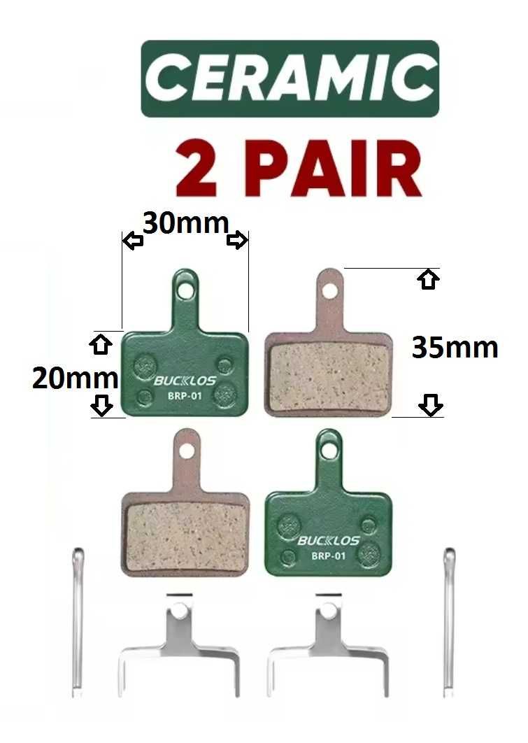 Klocki hamulcowe 4szt. ceramiczne Bucklos BRP-01, hulajnoga, rower MTB
