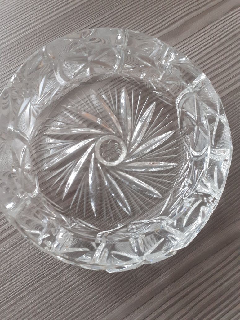 Kryształ z prl popielniczka