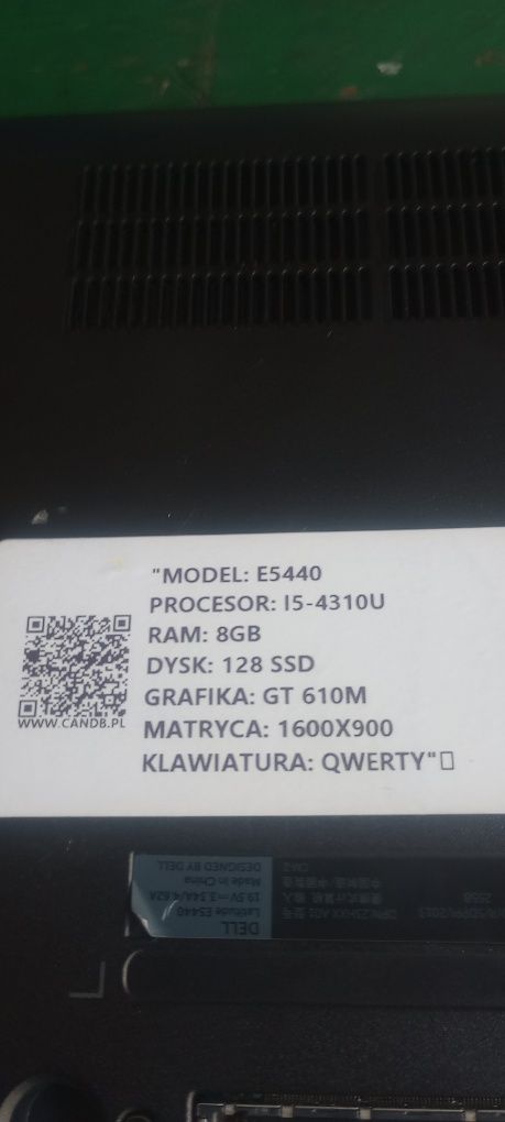 Laptop Dell plus BMW Mini interfejs programy