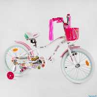 Стильный детский велосипед для девочек 16"/18"/20" Corso Sweety