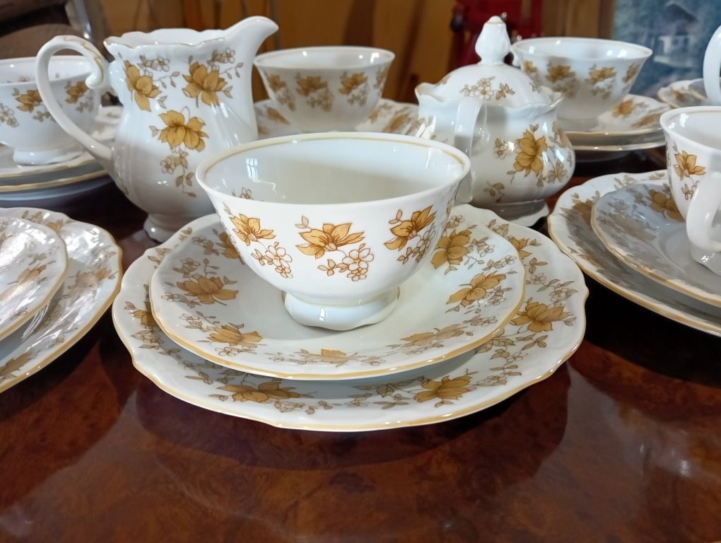 Filiżanki, Cukiernica, Mlecznik Porcelana Reichenbach