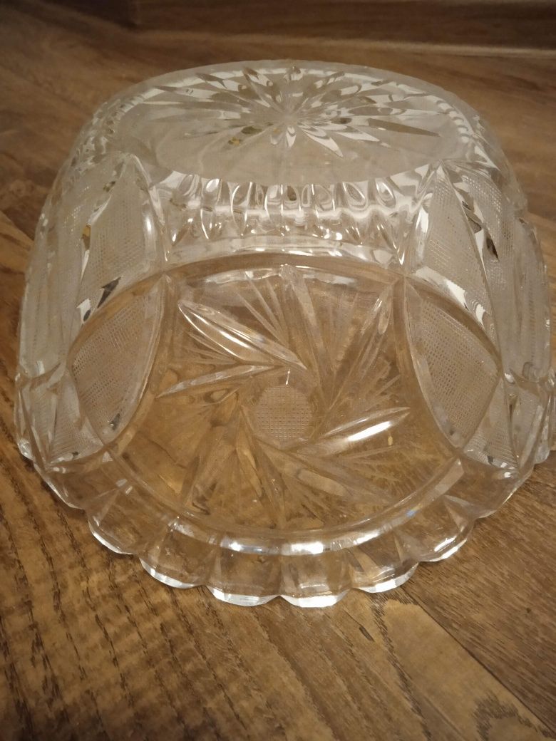 Kryształowa waza misa na owoce słodycze PRL