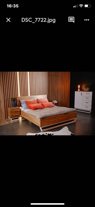 Łóżko Dębowe w stylu Industrialnym LOFT