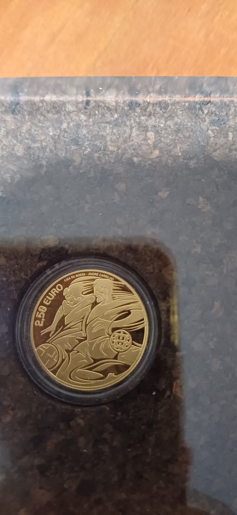 Moeda Ouro Proof Uefa Euro 2020 Portugal