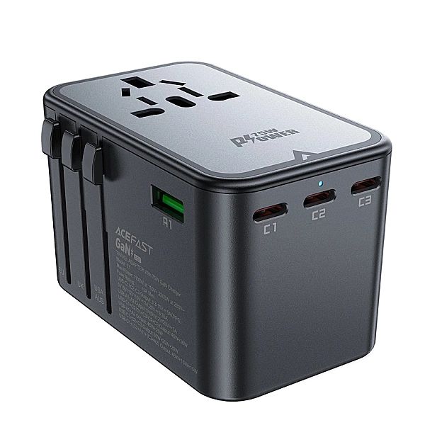 Adapter ładowarka podróżna Acefast Z1 GaN 75W PD 3x USB-C 2x USB-A - c