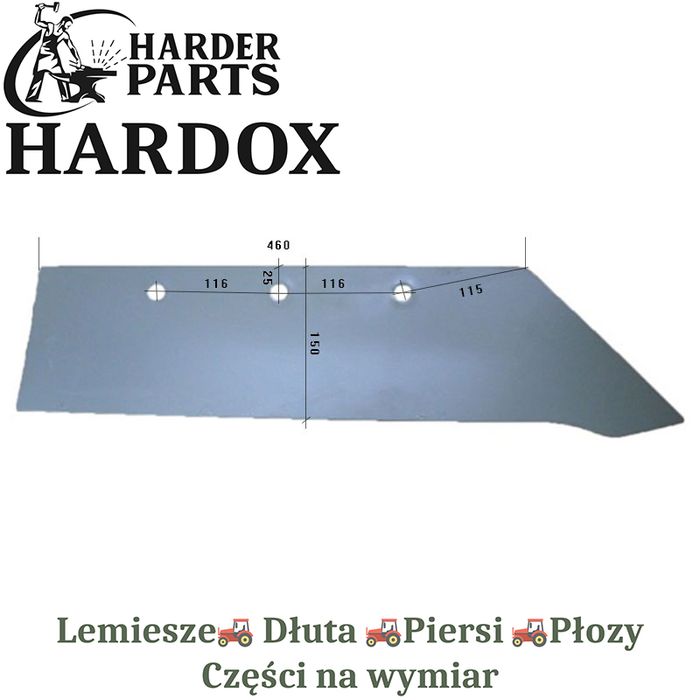 Lemiesz Unia Grudziądz HARDOX części do pługa 2X lepsze niż Borowe