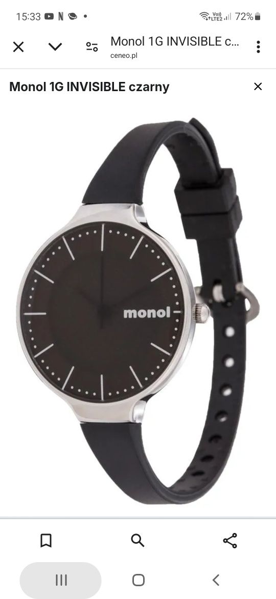 Zegarek damski Monol 1G Invisible czarny