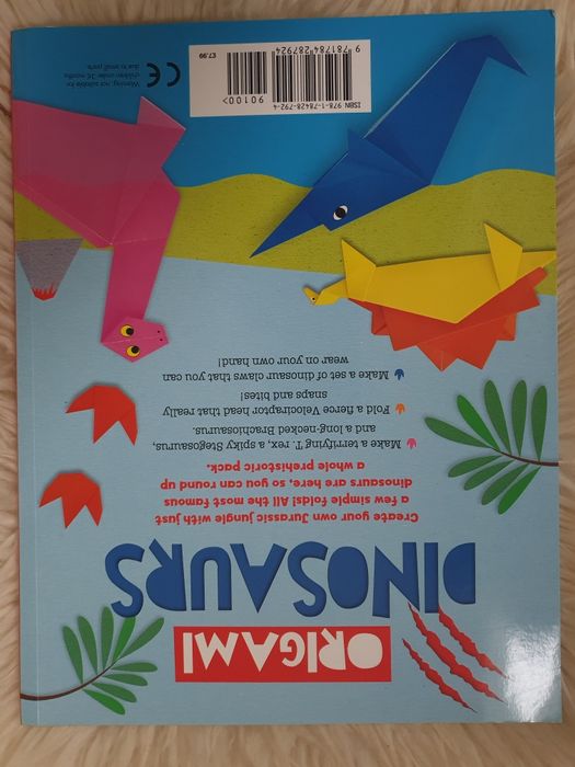 Dinozaury origami dla dzieci książka zabawka