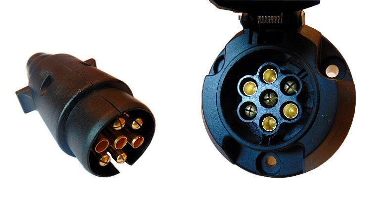 Gniazdo + wtyczka 12V - 7 PIN pryczepa przyczepka laweta