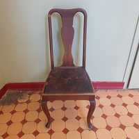 Stare, dębowe krzesło typu sowa