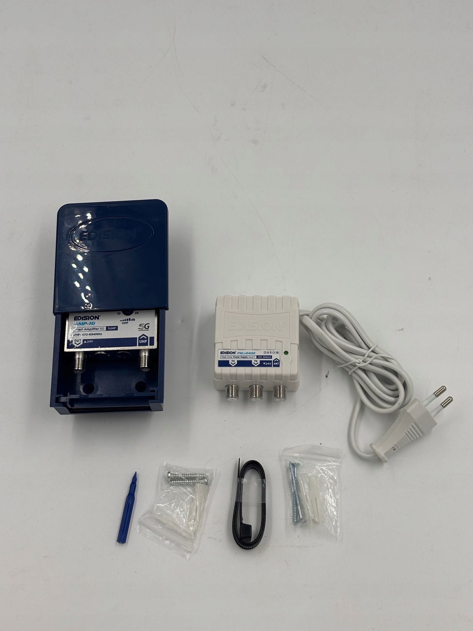 outlet wzmacniacz antenowy edison 1uhf 10-25db 107 dbmv 24 v