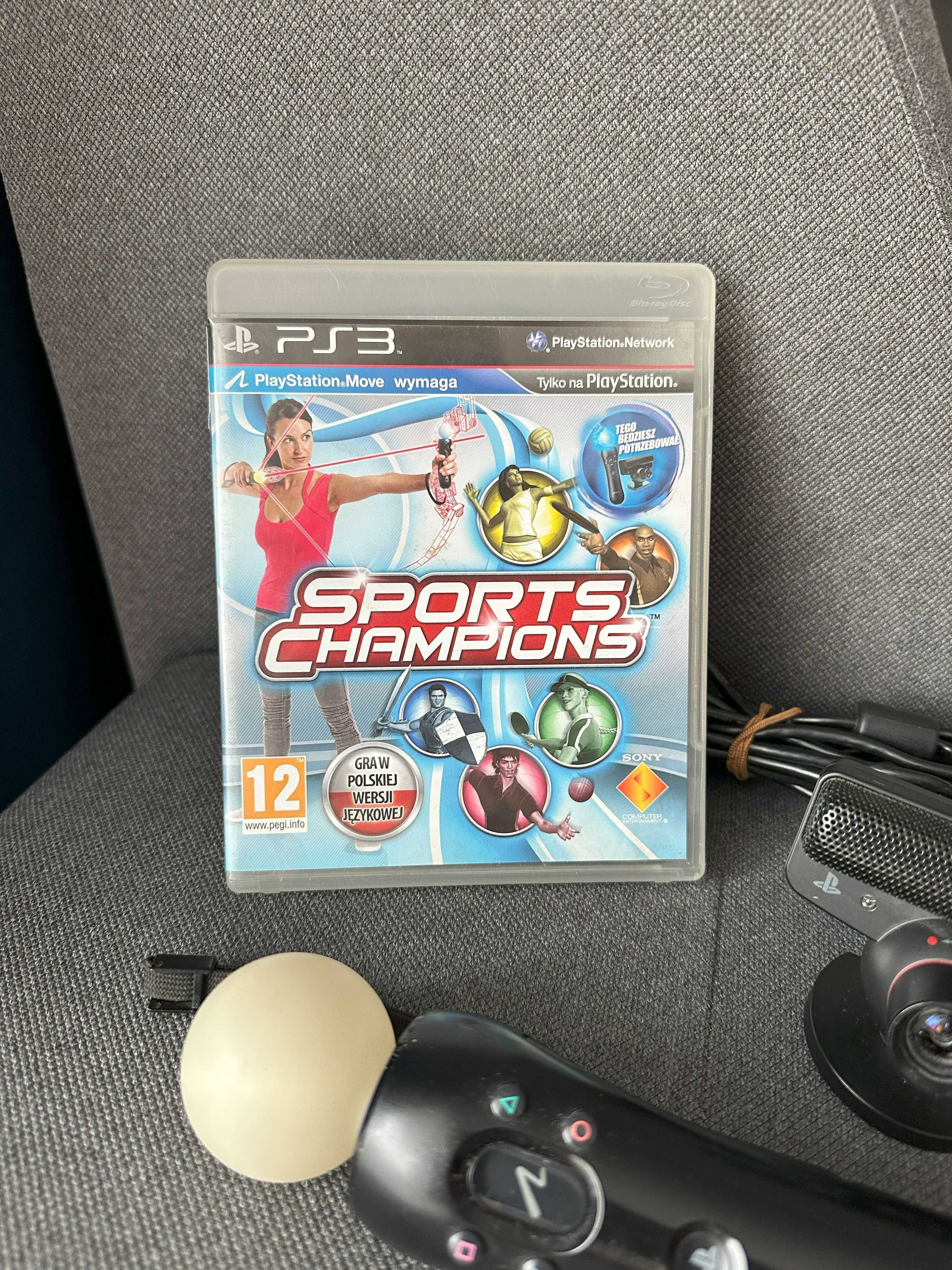 Zestaw kontrolera PS Move + kamera PS Eye + Sports Champions PL