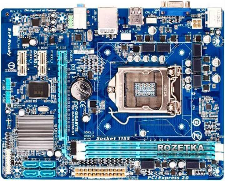Материнская плата Gigabyte GA-H61M-S1 (s1155, Intel H61, PCI-Ex16)