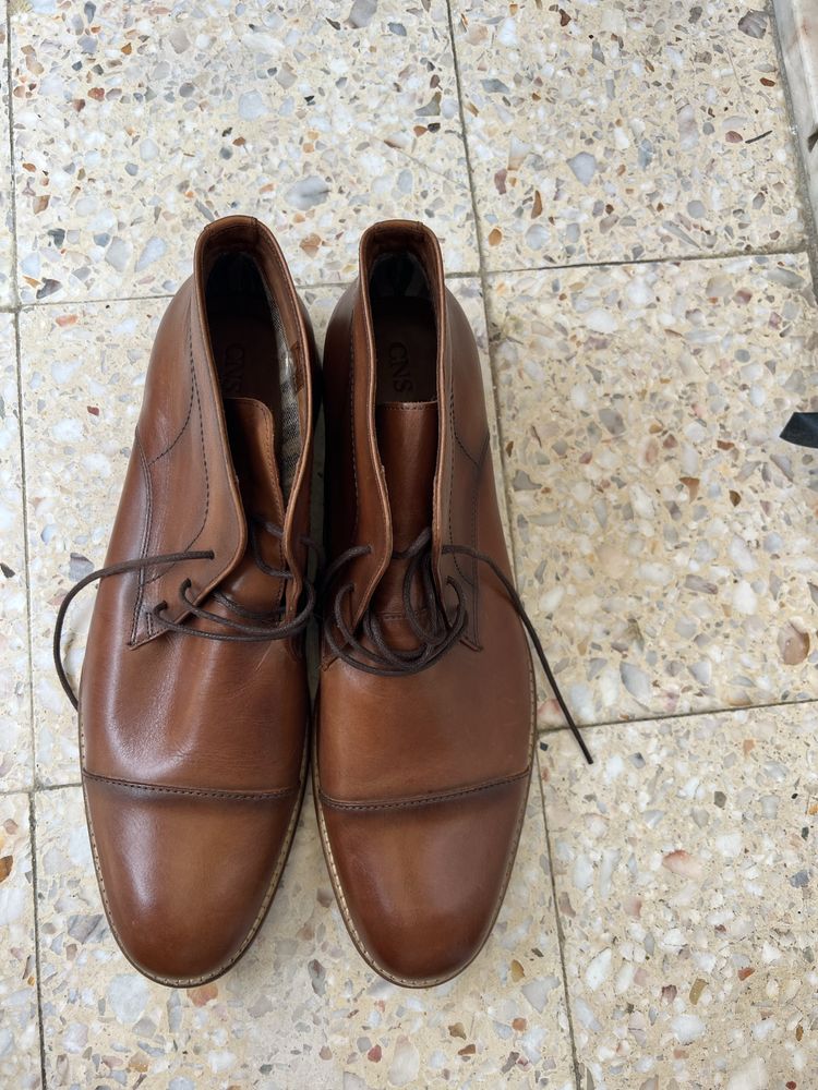 Bota masculina de couro tamanho 45