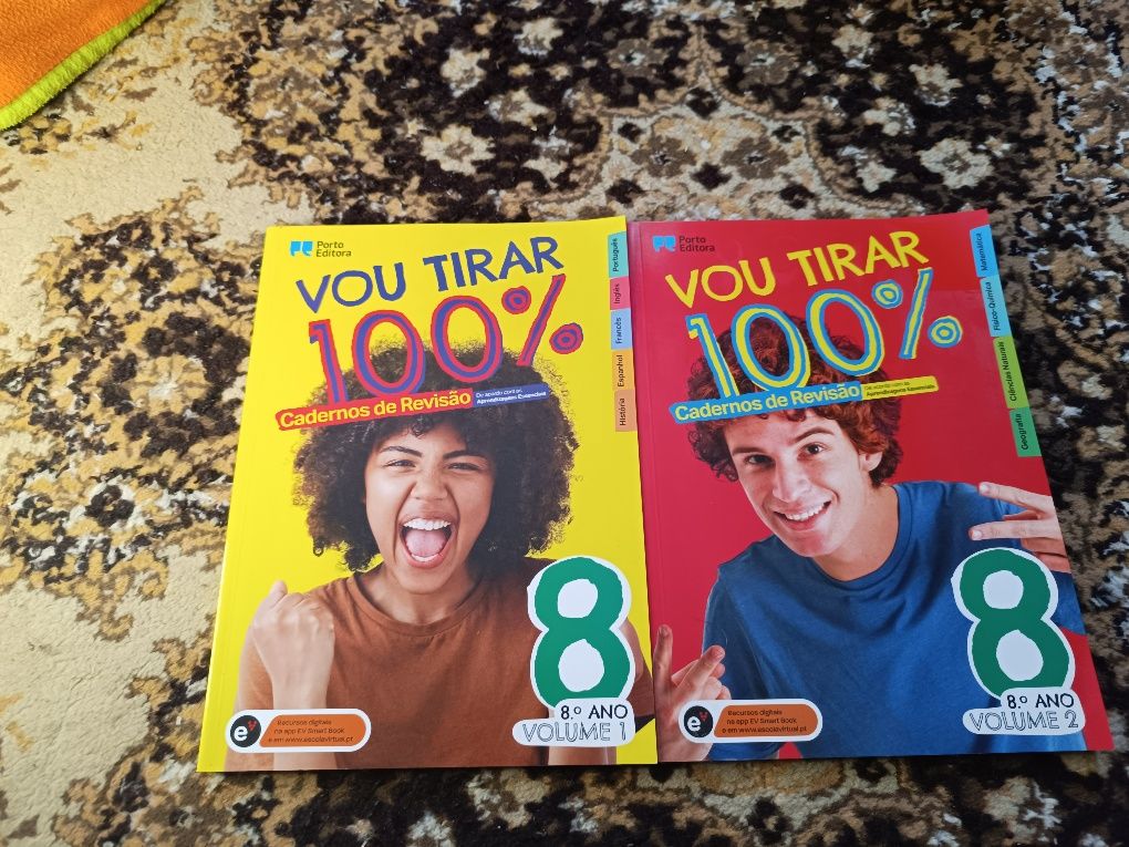 Livro 8º ano "Vou tirar 100%" Volume 1 e 2