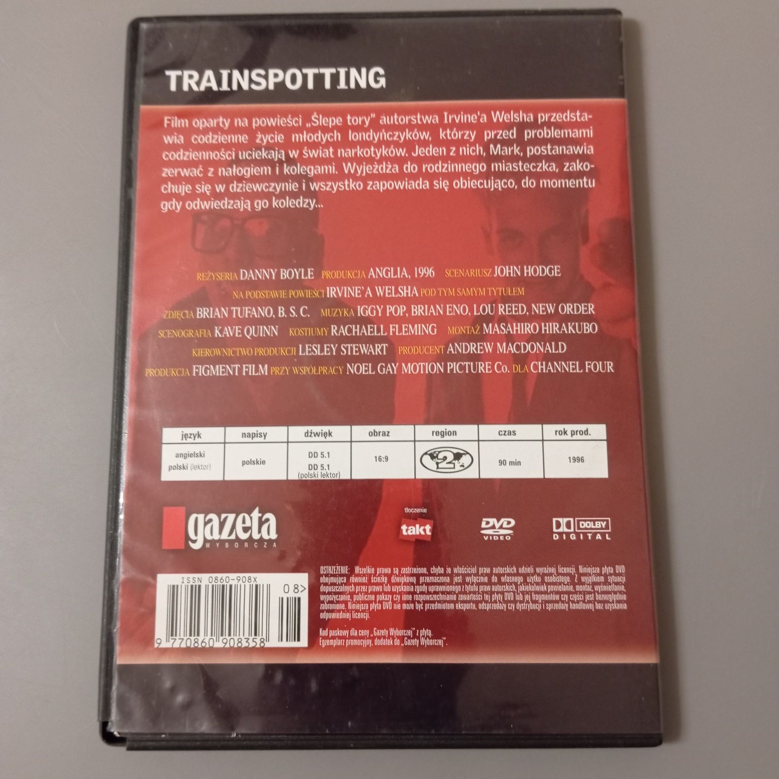 Trainspotting, film DVD, stan bdb