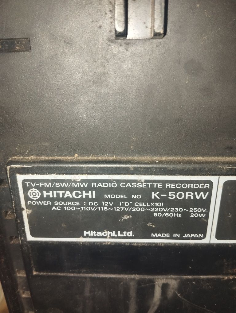 Radio, cassetes, TV  Hitachi k50 rw