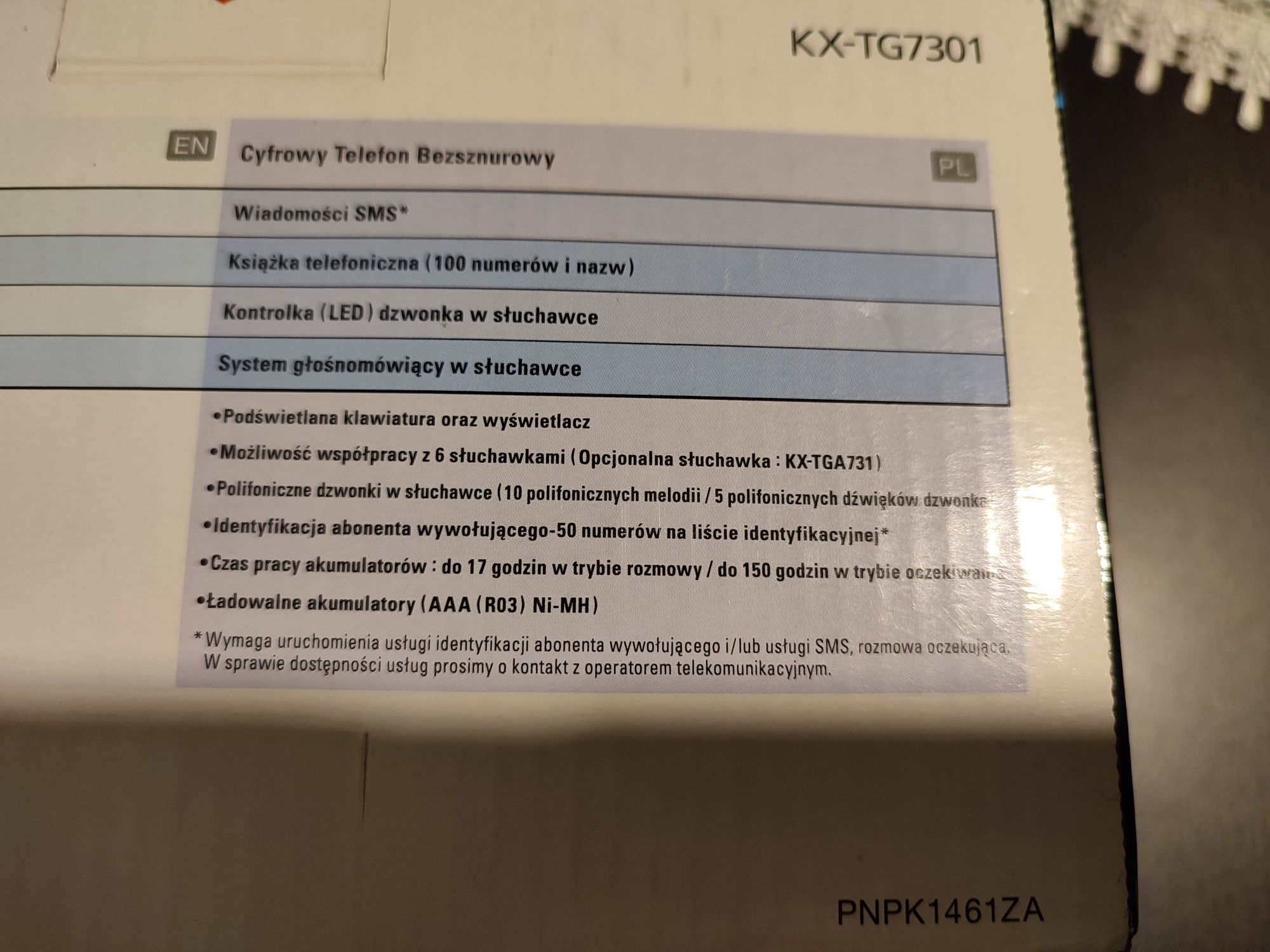 Telefon bezprzewodowy Panasonic