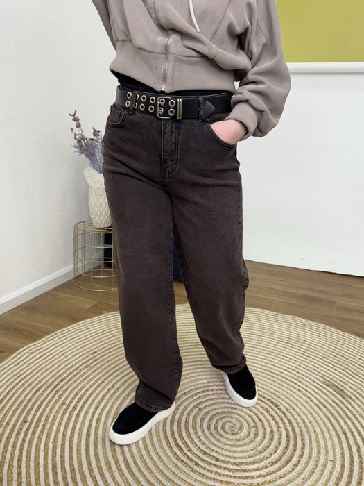 Утеплені жіночі джинси баггі ( baggy) на байці