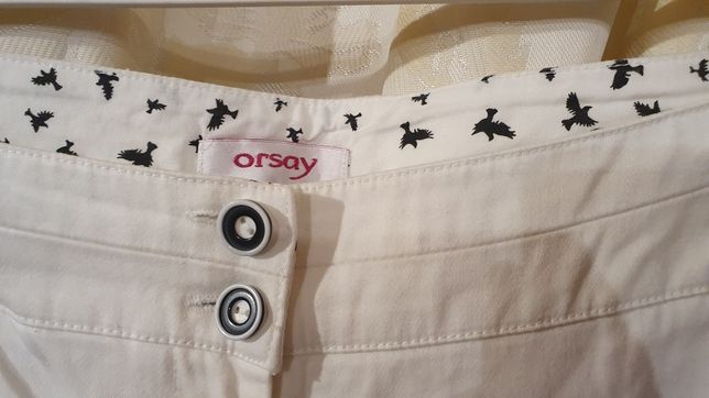 Spodnie białe letnie Orsay