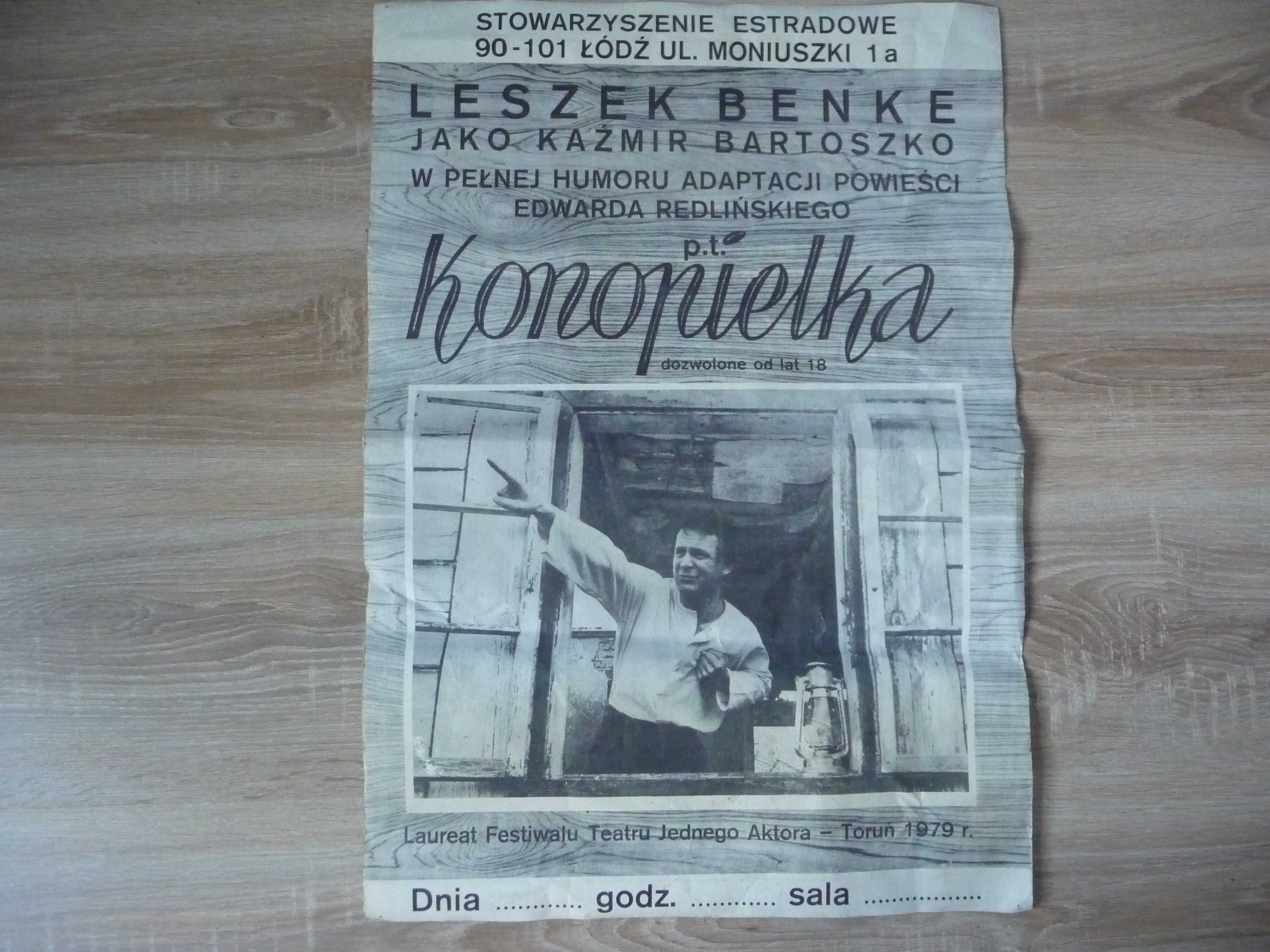 Konopielka / Przygody z Sindbadem - Dwustronny plakat teatralny