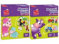 Ігри розвиваючі Vladi Toys з липучками: Мама і малюк. Веселий фермер