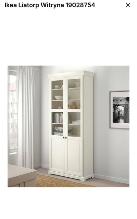 Ikea witryna biała Liatorp . Biblioteczka  Kredens