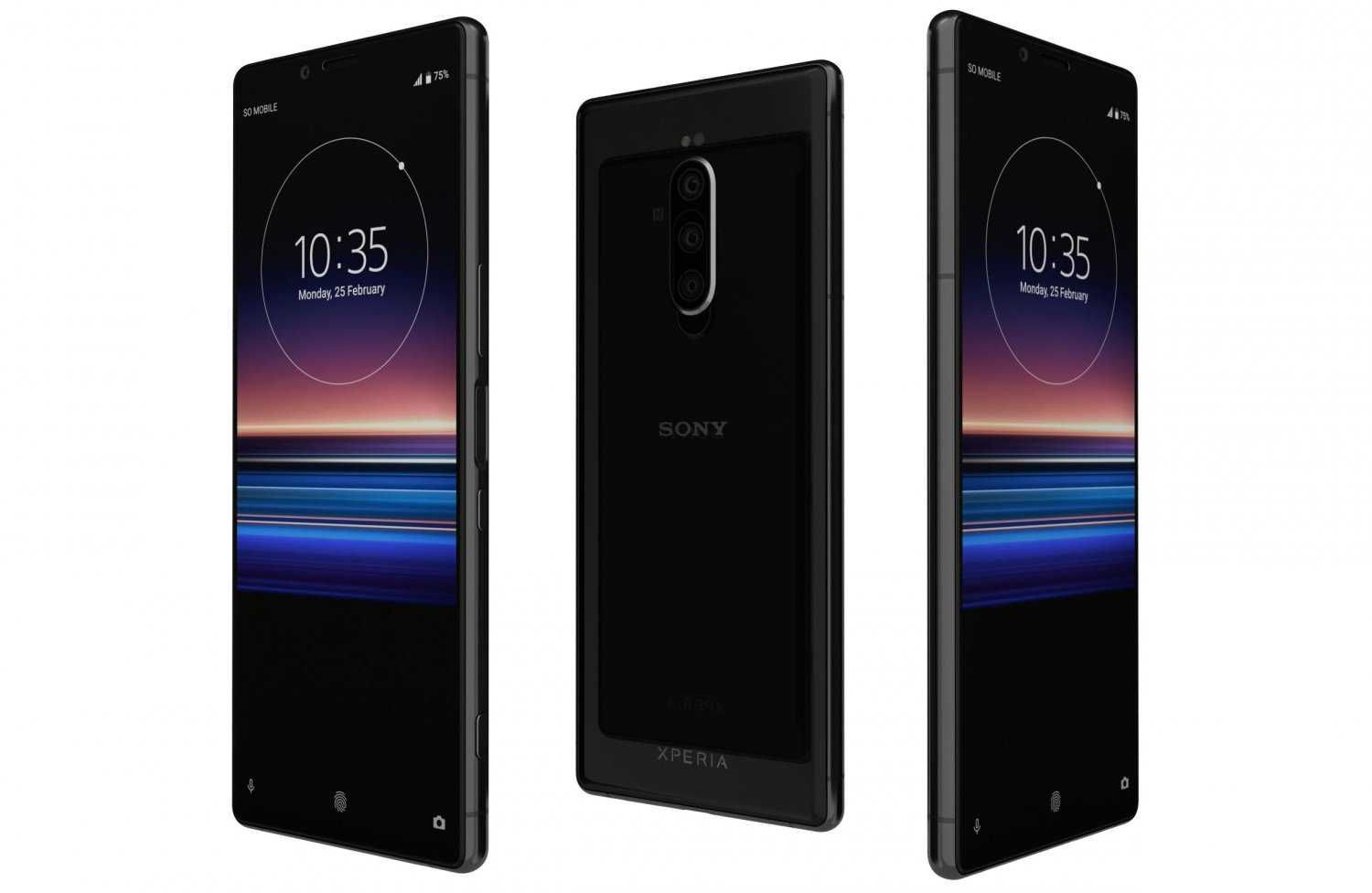 Sony Xperia 1 Black 6/128GB OLED 6.5" 12+12+12/8 МП 3330 мАч