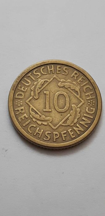Niemcy Republika Weimarska - 10 fenigów, pfennig 1925 - mennica A