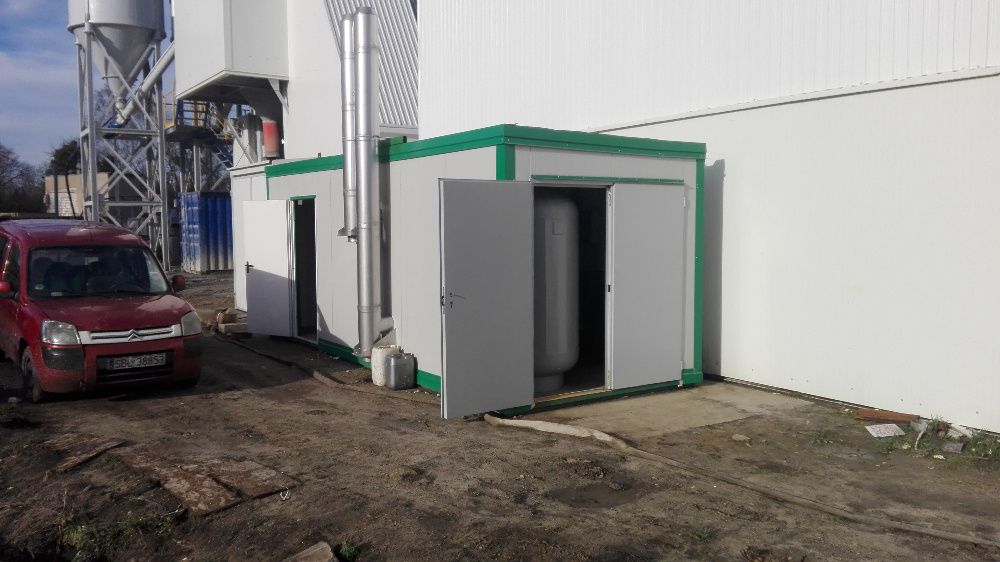 kontener grzewczy  wynajem ogrzewanie beton betoniarnia kotłownia