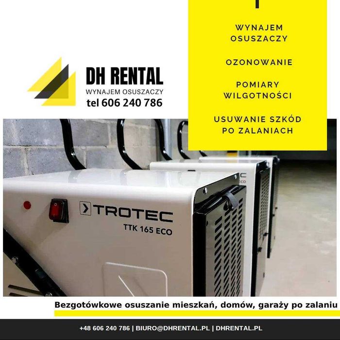 Wynajem osuszaczy | Pochłaniacz wilgoci | Osuszanie po zalaniu Opole