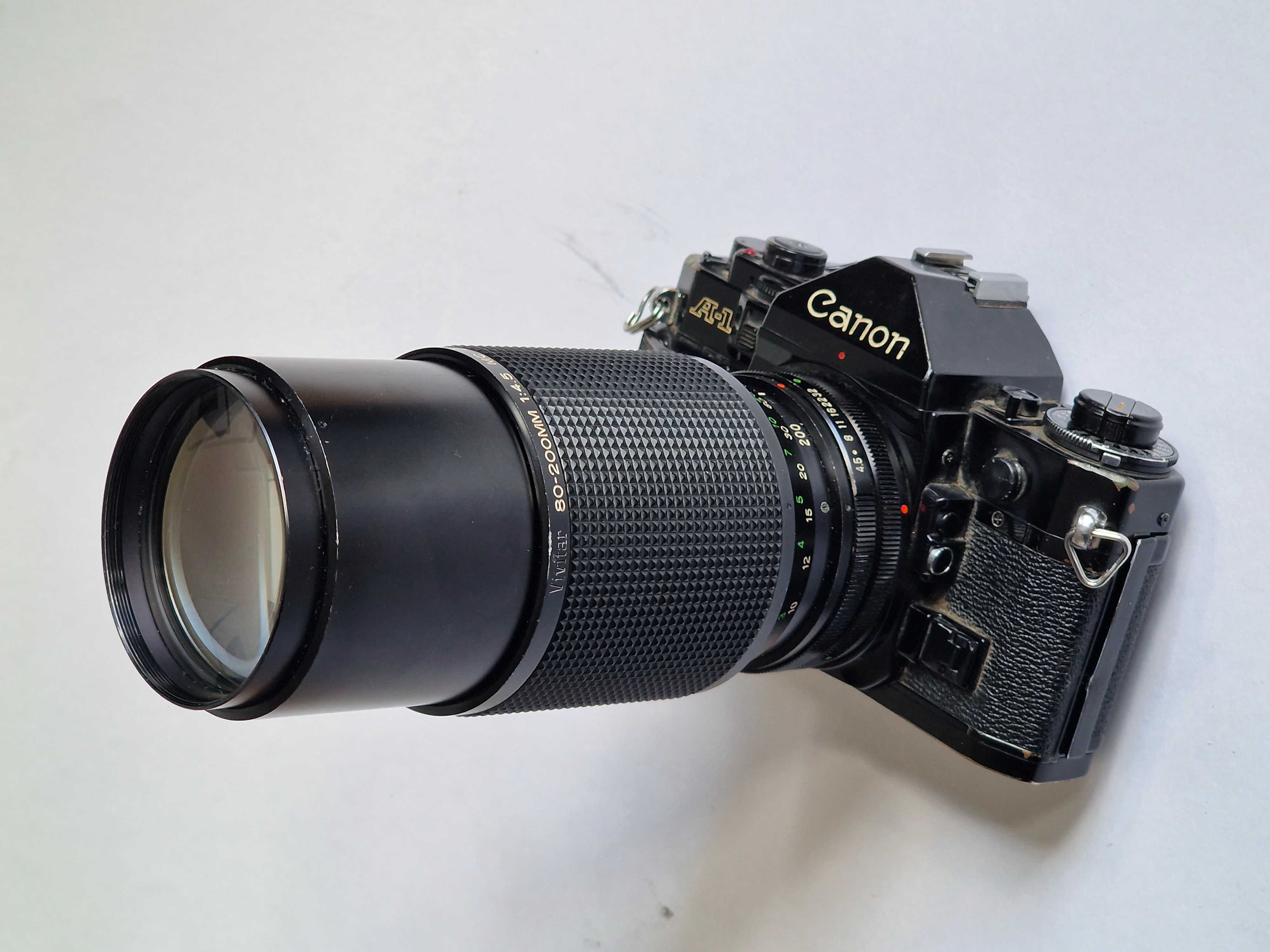 Canon A1 z 3 obiektywami