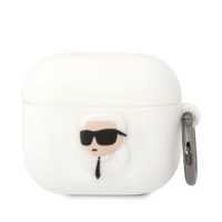 Karl Lagerfeld Etui Do Airpods 3 Kla3Runikh Białe 3D Silicone Nft Karl