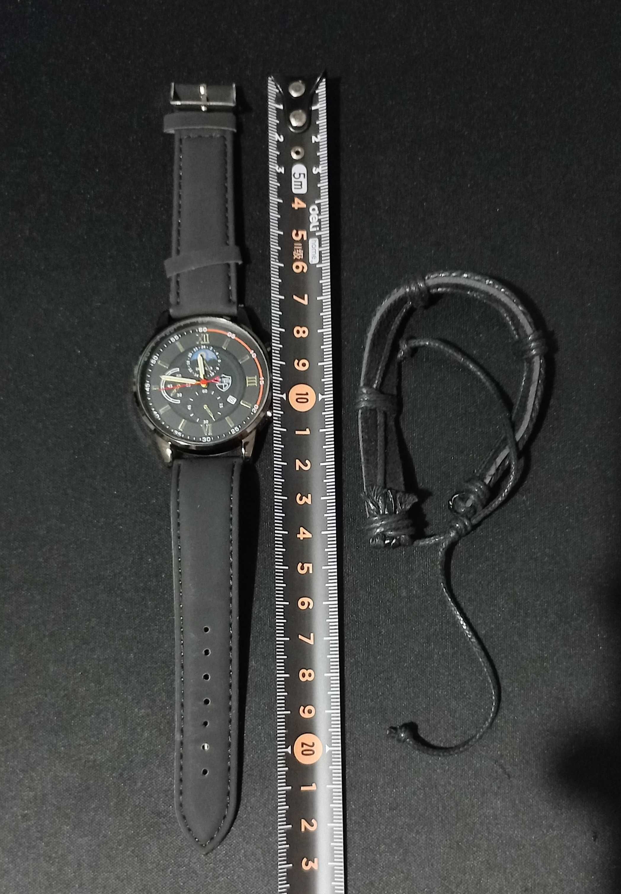 мужские наручные часы Deyros и браслет в подарок